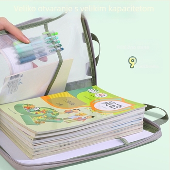 Huajie torba za spise Prozirna torba za spise Torba za studente Torba za knjige Dodatna ispitna papirnata torba Torba za domaću zadaću Torba za učenje
