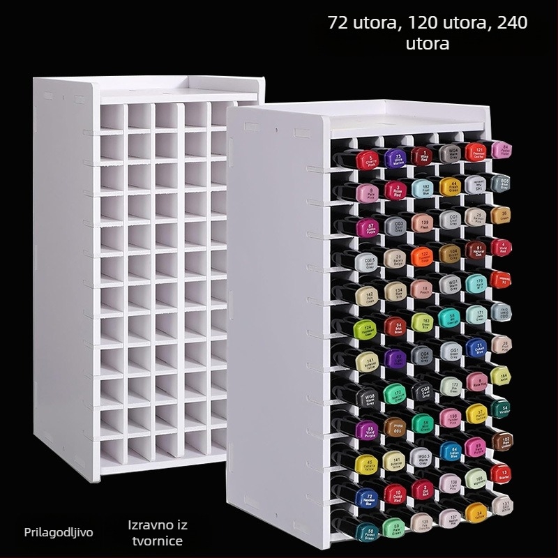 Prekogranična nova kutija za pohranu dječjih olovaka u boji, stolni držač za olovke, stalak za pohranu, kosi utični višenamjenski stalak za pohranu markera