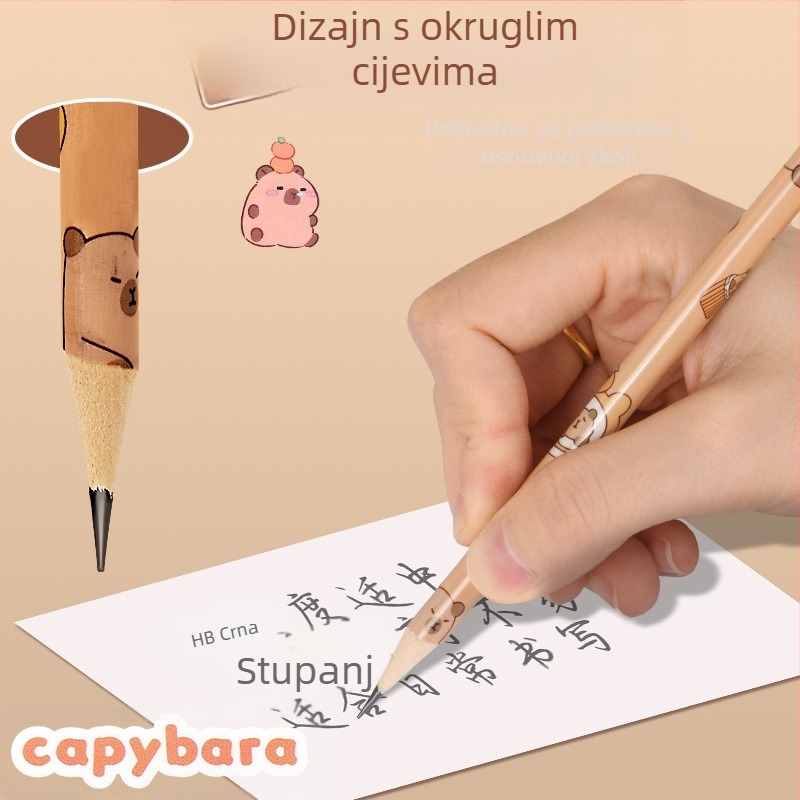 Olovka u bačvi Kapibala Osnovna škola Učenje Pribor za pisanje HB Dječji crtani film Slatka s gumicom