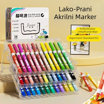 Akrilni marker koji se lako pere, lako se pere, dječji akvarel marker za učenike osnovne škole, neprozirni i složivi za vrtić