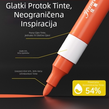 Akrilni marker koji se lako pere, lako se pere, dječji akvarel marker za učenike osnovne škole, neprozirni i složivi za vrtić