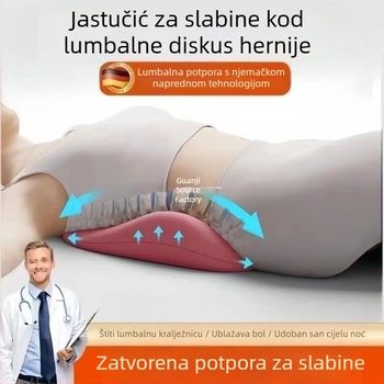 Jastučić za struk za krevet, jastuk za spavanje, ergonomska zaštita struka, lumbalna i lumbalna podloga za ležanje, lumbalna izbočina, potpora za spavanje i lumbalni dio tijela