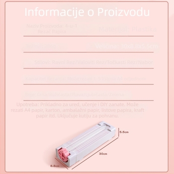 Rezač papira četiri u jednom, Alat za rezanje papira, Stručnjak za rezanje papira, Stroj za rezanje papira, Rezač papira, Alat za rezanje, Kreativni poklon