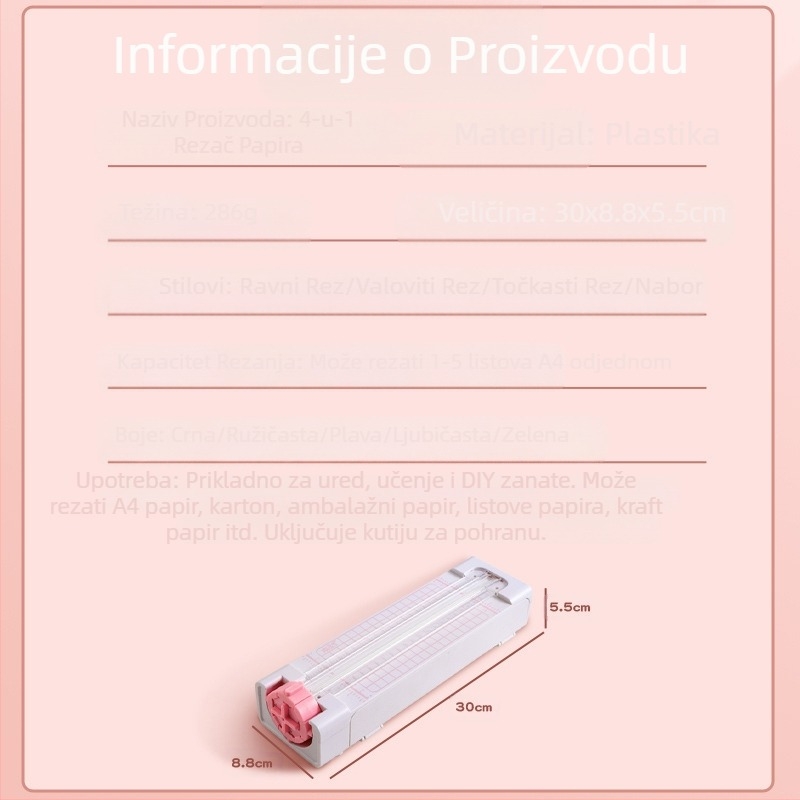 Rezač papira četiri u jednom, Alat za rezanje papira, Stručnjak za rezanje papira, Stroj za rezanje papira, Rezač papira, Alat za rezanje, Kreativni poklon