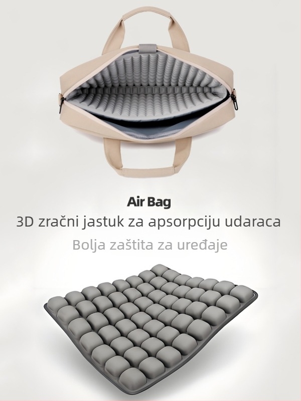 Prijenosna torba za laptop 16 inča, crossbody, pogodna za Apple, Huawei, Xiaomi, Lenovo 14, zračni jastuci velikog kapaciteta, prilagođena