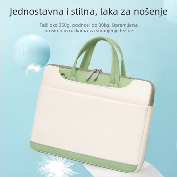 Torba za prijenosno računalo preko ramena, napredna prijenosna aktovka za žene, 13-15,6" torba za tablet računalo