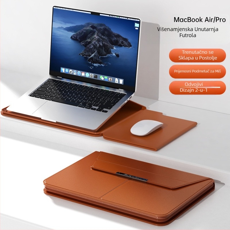 Višenamjenska unutarnja torba za prijenosno računalo 14 inča s postoljem, zaštitnim poklopcem 15,3 m²/3, torba za računalo s patentnim zatvaračem na zalihi