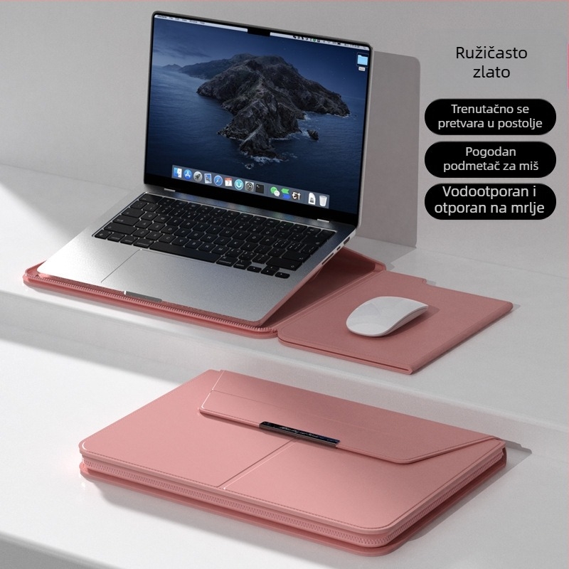 Višenamjenska unutarnja torba za prijenosno računalo 14 inča s postoljem, zaštitnim poklopcem 15,3 m²/3, torba za računalo s patentnim zatvaračem na zalihi