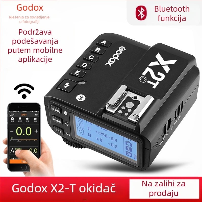 Shenniu X2-T bljeskalica ugrađeni 2.4g bežični odašiljač TTL Bluetooth funkcija jednostavno rukovanje podrška za mobilni telefon