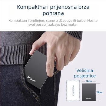 Philips PSSD Mobilni SSD pogon Mobilni telefon Računalo Type-C Tvrdi disk s dvostrukom namjenom Brza pohrana Veleprodajno proširenje