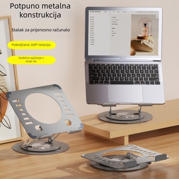 Stalak za prijenosno računalo, podesivi nosač za podizanje s rotacijom od 360 stupnjeva, uredski stalak za tablet, uredski stalak za podizanje