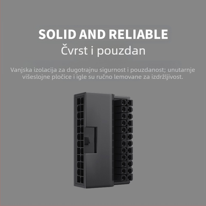 Stolno računalo ATX 24P adapter za napajanje 24P glava upravljača matična ploča računala 24PIN glava upravljača koja emitira svjetlo