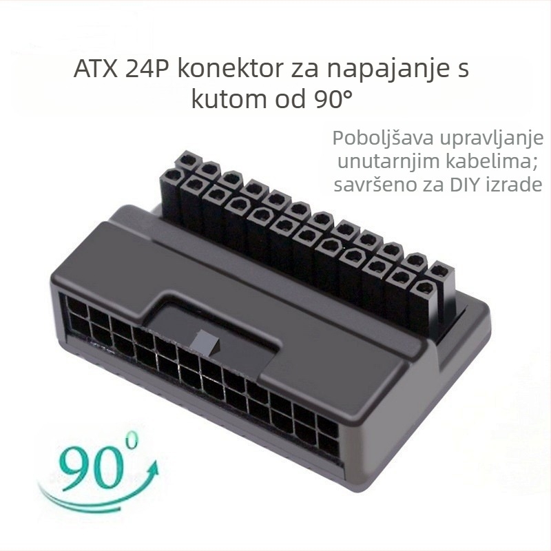 Stolno računalo ATX 24P adapter za napajanje 24P glava upravljača matična ploča računala 24PIN glava upravljača koja emitira svjetlo