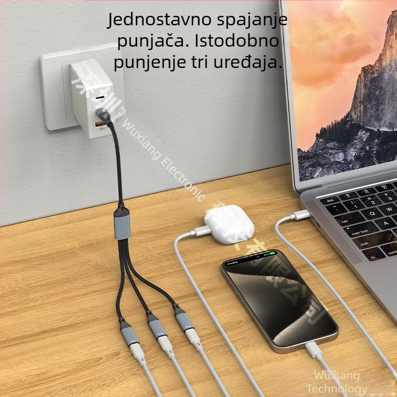 Star rail USB revolution jedan-tri ženski tip-c razdjelnik za prijenosnu liniju, OTG priključna stanica za računalo, proširenje