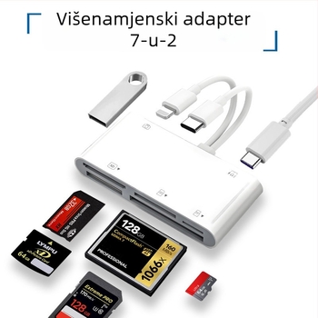 Višenamjenski čitač TF kartica za Apple TYPE-C/SD/MS/XD/CF/USB/USB-C čitač tvrdih diskova