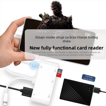 Višenamjenski čitač TF kartica za Apple TYPE-C/SD/MS/XD/CF/USB/USB-C čitač tvrdih diskova