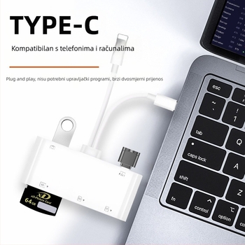 Višenamjenski čitač TF kartica za Apple TYPE-C/SD/MS/XD/CF/USB/USB-C čitač tvrdih diskova