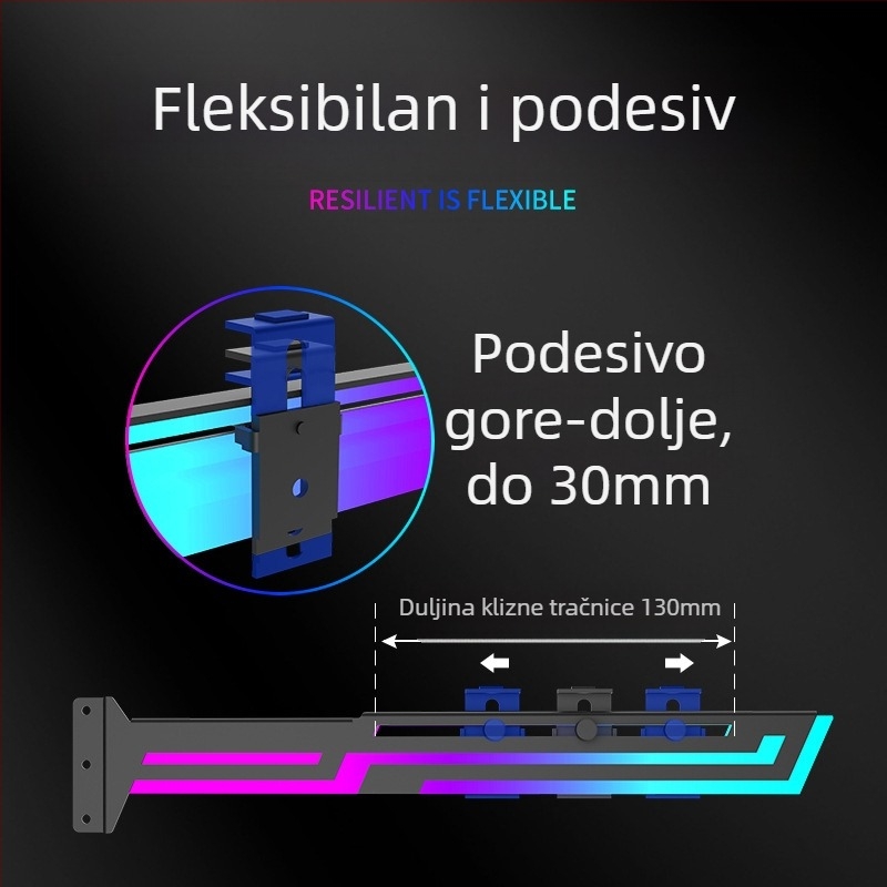 Nosač grafičke kartice 4090 ARGB Shengguang sinkroni priključak za grafičku karticu, vertikalni nosač, nosač grafičke kartice za stolno računalo 3060