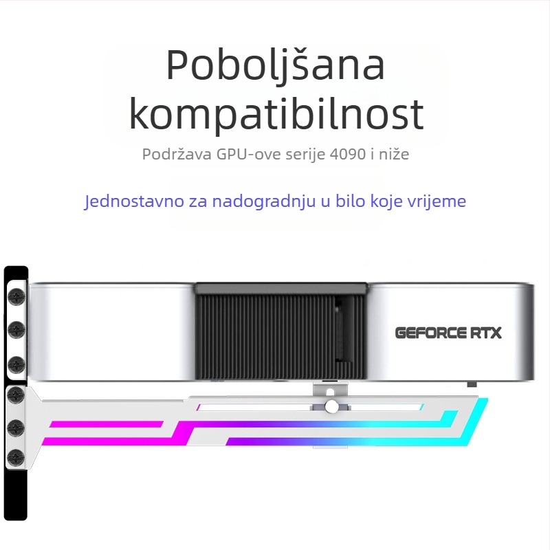 Nosač grafičke kartice 4090 ARGB Shengguang sinkroni priključak za grafičku karticu, vertikalni nosač, nosač grafičke kartice za stolno računalo 3060