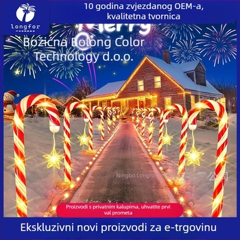 Klasična vruća prodavana solarna svjetla od slatkiša, božićni ukrasi, podna svjetla od ratana, dvorišna krajobrazna božićna svjetla