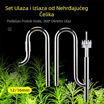 Akvarij za travu, ulaz i izlaz od nehrđajućeg čelika za uklanjanje uljne folije, set za ulje, pribor za akvarij za travu, filter za akvarij, oprema, kanta za vodu