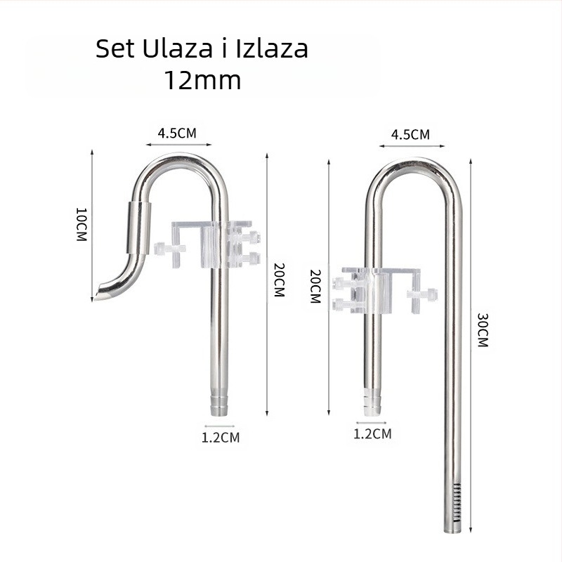Akvarij za travu, ulaz i izlaz od nehrđajućeg čelika za uklanjanje uljne folije, set za ulje, pribor za akvarij za travu, filter za akvarij, oprema, kanta za vodu