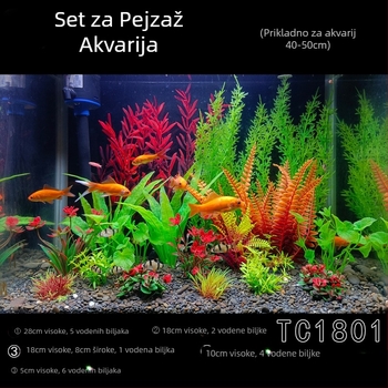 Uređenje akvarija za ribe, kompletan set za simulaciju ukrasa vodene trave, odijelo za akvarij, plastika, lažni morski alge, lijeni paket, veleprodaja