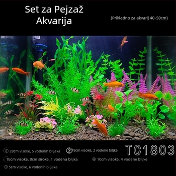 Uređenje akvarija za ribe, kompletan set za simulaciju ukrasa vodene trave, odijelo za akvarij, plastika, lažni morski alge, lijeni paket, veleprodaja