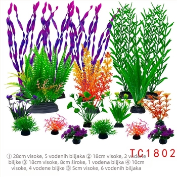Uređenje akvarija za ribe, kompletan set za simulaciju ukrasa vodene trave, odijelo za akvarij, plastika, lažni morski alge, lijeni paket, veleprodaja
