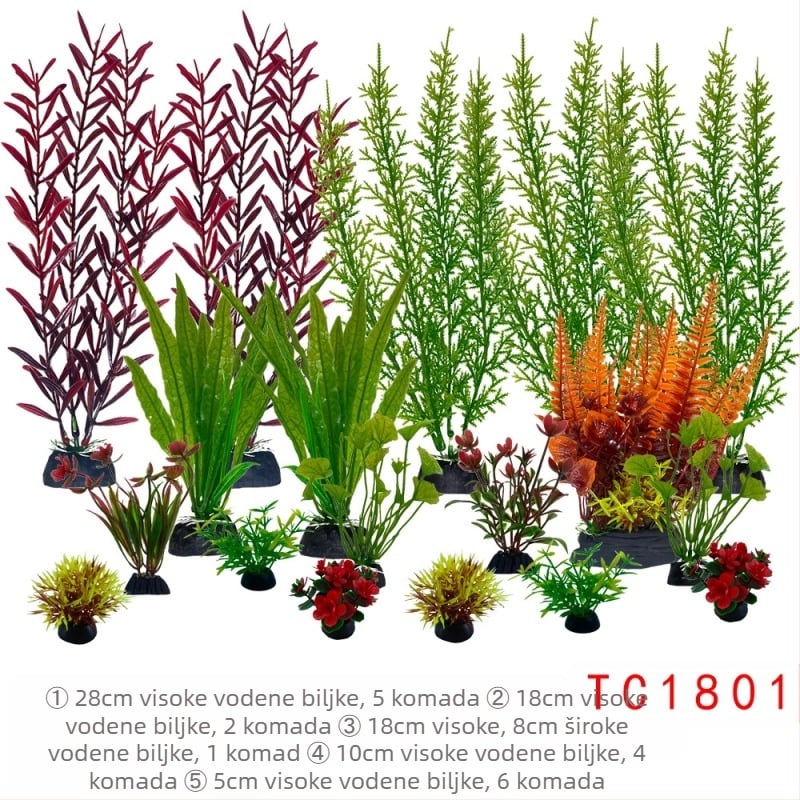 Uređenje akvarija za ribe, kompletan set za simulaciju ukrasa vodene trave, odijelo za akvarij, plastika, lažni morski alge, lijeni paket, veleprodaja