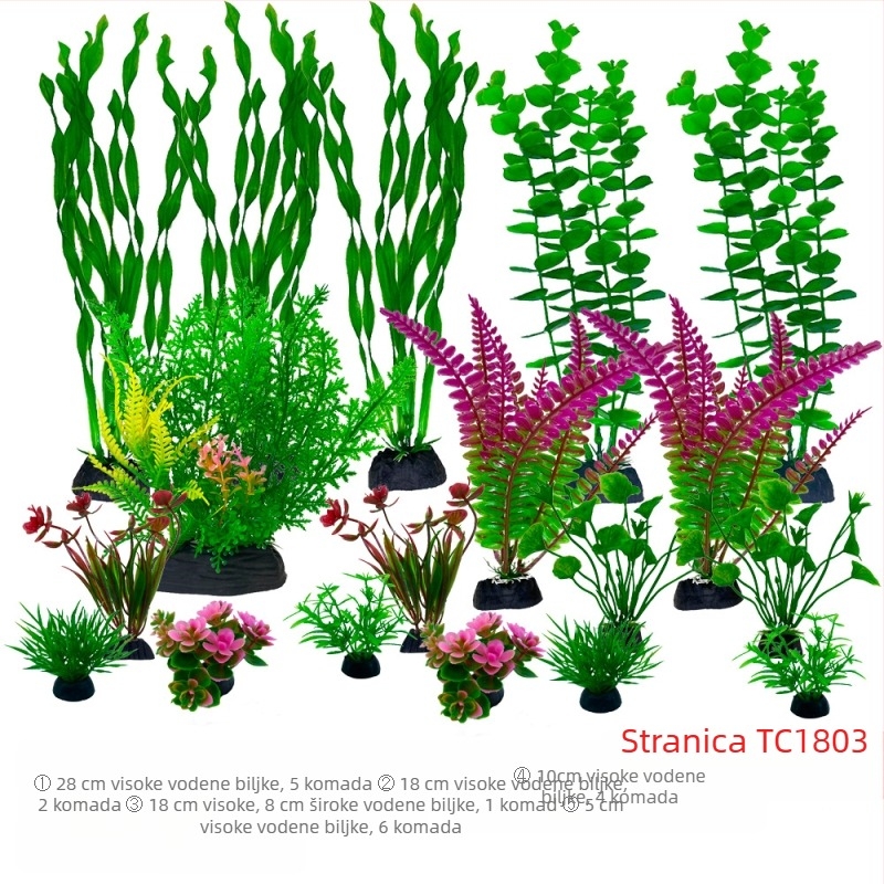 Uređenje akvarija za ribe, kompletan set za simulaciju ukrasa vodene trave, odijelo za akvarij, plastika, lažni morski alge, lijeni paket, veleprodaja