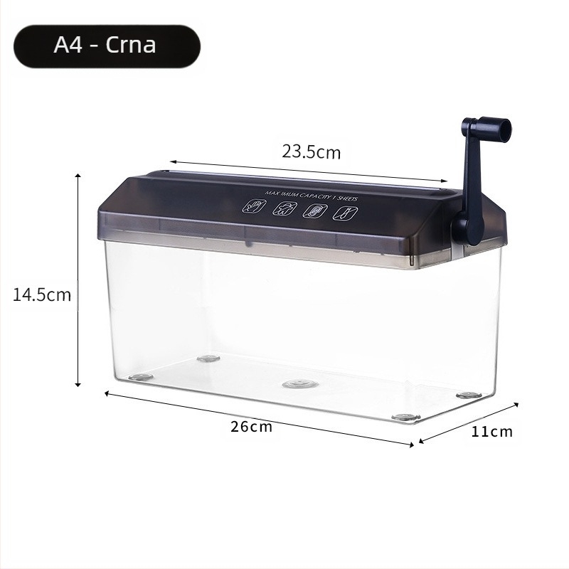 A4 veliki ručni šreder kućni ručni tihi prijenosni stolni uređaj za male uredske dokumente trake za šreder povjerljivost