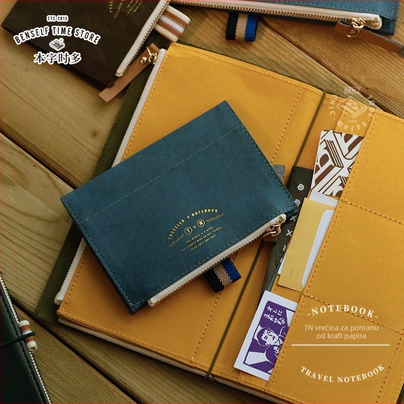 Višenamjenska torba za pohranu s patentnim zatvaračem, pribor, DuPont papirna putna knjiga, oprana kravlja koža, novčanice, torba, okolina