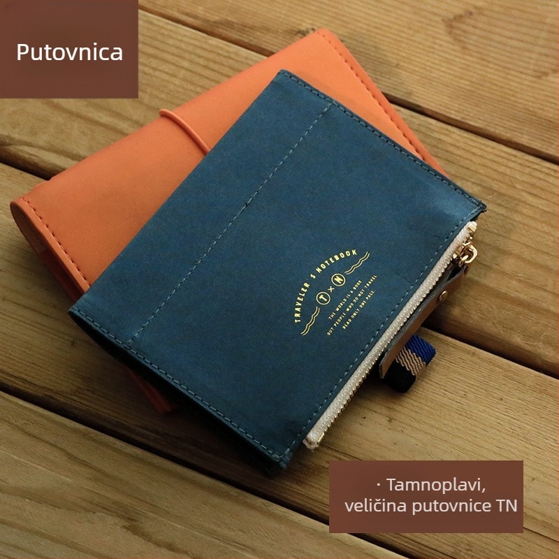 Višenamjenska torba za pohranu s patentnim zatvaračem, pribor, DuPont papirna putna knjiga, oprana kravlja koža, novčanice, torba, okolina