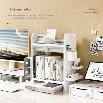 Jednostavni lagani luksuzni višeslojni stalak za pohranu s rupom za ladice, stalak za pohranu za studentski dom i studijski prostor
