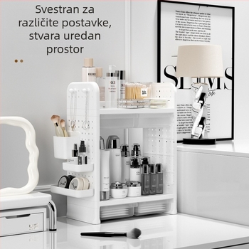 Jednostavni lagani luksuzni višeslojni stalak za pohranu s rupom za ladice, stalak za pohranu za studentski dom i studijski prostor