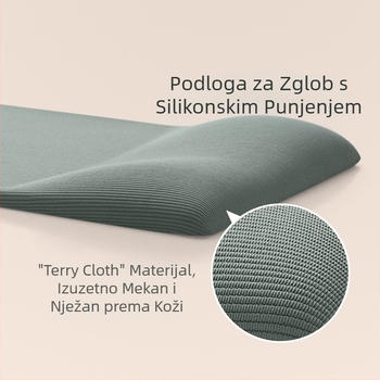 Prugasta silikonska podloga za miš od memorijske pjene, tipkovnica, odmor za ruke, odmor za miš od zglobova, mekana i udobna uredska jednostavna podloga