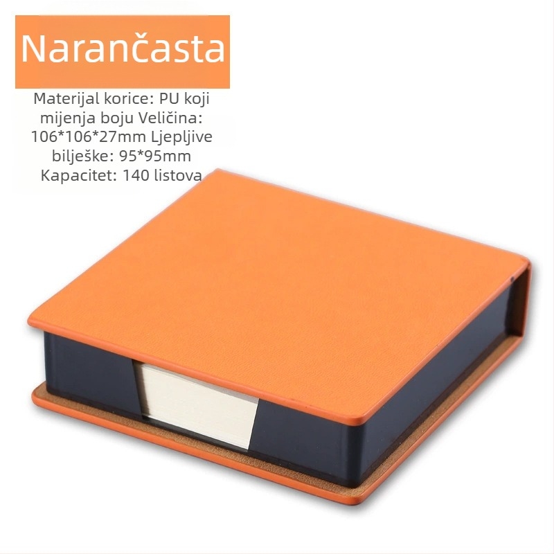 PU stereo kutija za bilješke, kutija za pohranu uredskog pribora, bilješka, bilješka, bilješka, bilješka, bilješka, bilješka, ispisivi LOGO, veleprodaja
