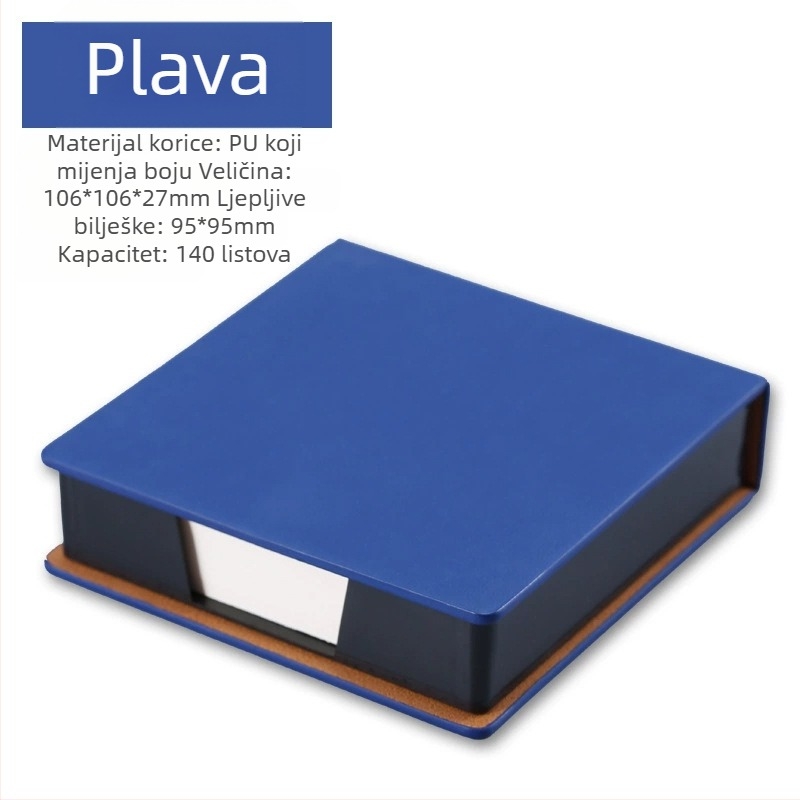 PU stereo kutija za bilješke, kutija za pohranu uredskog pribora, bilješka, bilješka, bilješka, bilješka, bilješka, bilješka, ispisivi LOGO, veleprodaja