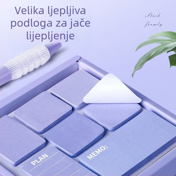 Samoljepljive pločice za sjenilo za oči za učenike osnovne i srednje škole s naljepnicama visoke kvalitete u boji za uredsku upotrebu n puta s jakom ljepljivošću