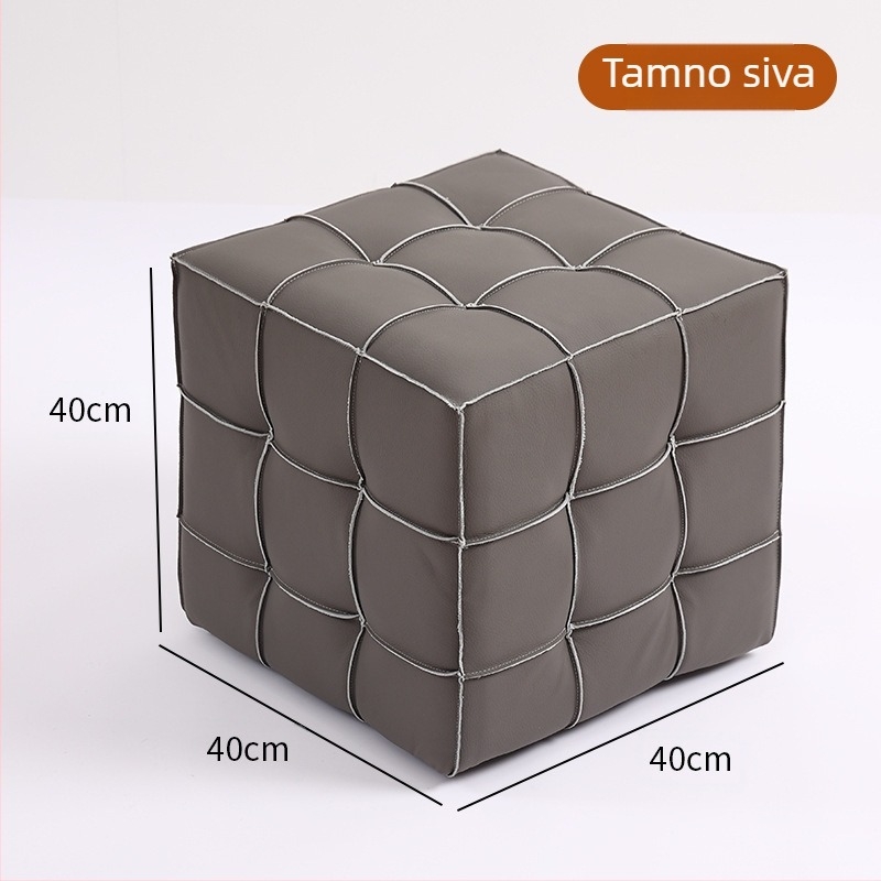 Tvornica izravno prodaje Rubikovu kocku, stolac za kućanstvo, dnevni boravak, kauč, tabure, jednostavan lagani luksuzni kožni mali stolac, vrata, stolica za presvlačenje cipela