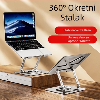 Rotirajući stalak za prijenosno računalo, vertikalni stolni podizni, šuplji, rashladni, podizni, sklopivi metalni stalak za prijenosno računalo