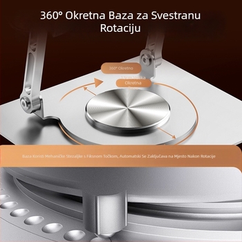 Rotirajući stalak za prijenosno računalo, vertikalni stolni podizni, šuplji, rashladni, podizni, sklopivi metalni stalak za prijenosno računalo