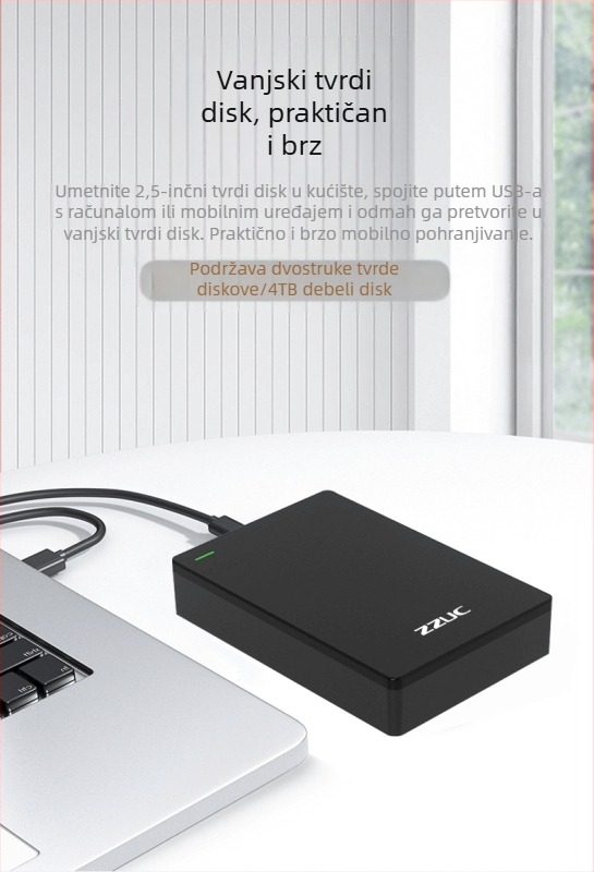 Metalna kutija za tvrdi disk za prijenosno računalo s USB 3.0, 2,5-inčnim SSD tvrdim diskom, O EM, tvornički prilagođena