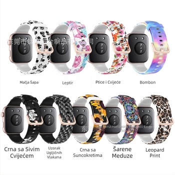 Za Huawei Watch Fit3 silikonski remen s kopčom u boji s tiskom i zamjenskim remenom za Huawei Fit3 Smart Sport