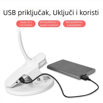 Mala stolna lampa, radni stol sa zaštitom za oči, studentski dom za pisanje, utikač za punjenje, radni stol uz krevet s dvostrukom namjenom u spavaćoj sobi