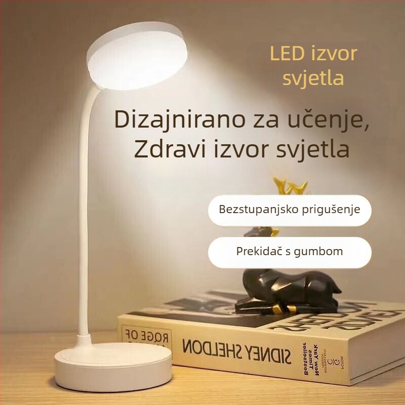 Mala stolna lampa, radni stol sa zaštitom za oči, studentski dom za pisanje, utikač za punjenje, radni stol uz krevet s dvostrukom namjenom u spavaćoj sobi