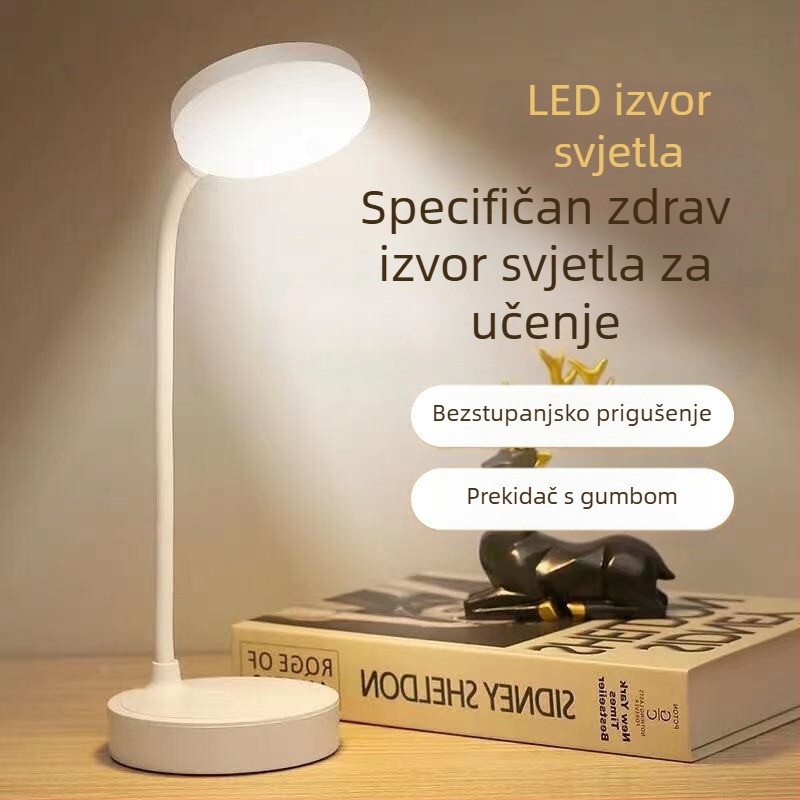 Mala stolna lampa, radni stol sa zaštitom za oči, studentski dom za pisanje, utikač za punjenje, radni stol uz krevet s dvostrukom namjenom u spavaćoj sobi