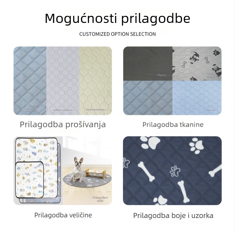 Podloga za pelene za kućne ljubimce, vodootporna, periva, periva, jaka usisna, debela podloga za obuku kućnih ljubimaca, mala kućica za pse