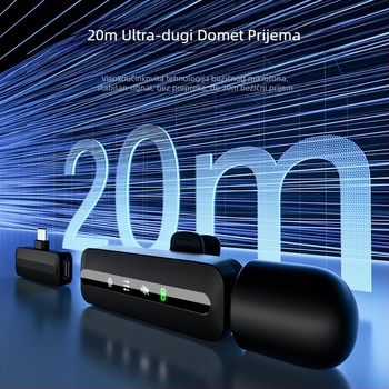 Prekogranični mobilni mikrofon za prijenos uživo, novi bežični lavalier mikrofon s dvostrukom utičnicom i smanjenjem buke, HD snimanje, Douyin